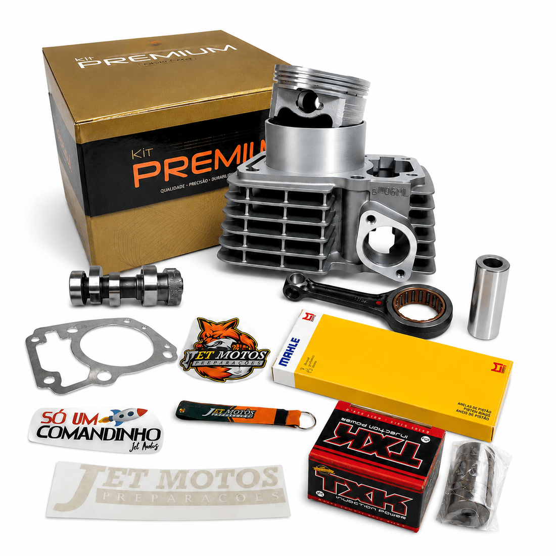 KIT 4mm CURSADO COM ANÉIS RIK CG 150 (TODAS) 125 de 2009 em DIANTE GASOLINA + COMANDO VIGARISTA NÍVEL 2 KIT 4mm CURSADO COM ANÉIS RIK CG 150 (TODAS) 125 de 2009 em DIANTE GASOLINA + COMANDO VIGARISTA NÍVEL 2