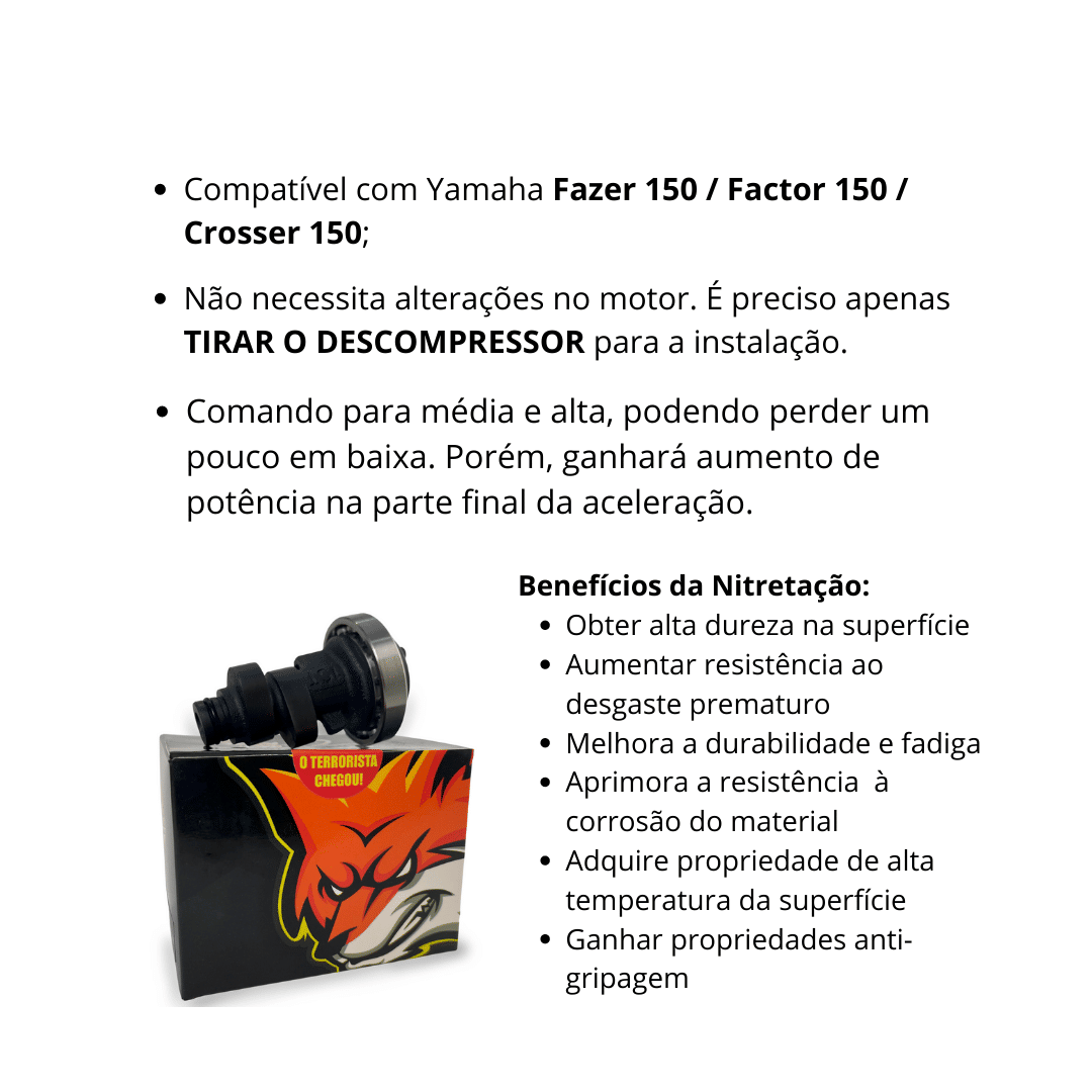 KIT 4mm FACTOR FAZER CROSSER 150 COM COMANDO VIGARISTA NÍVEL 1 KIT 4mm FACTOR FAZER CROSSER 150 COM COMANDO VIGARISTA NÍVEL 1