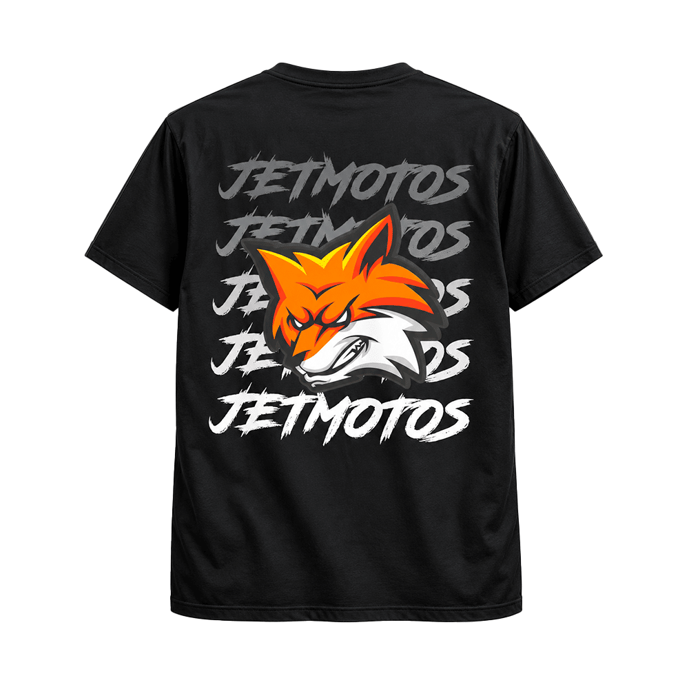 CAMISETA PRETA RAPOSA JET MOTOS CAMISETA PRETA RAPOSA JET MOTOS
