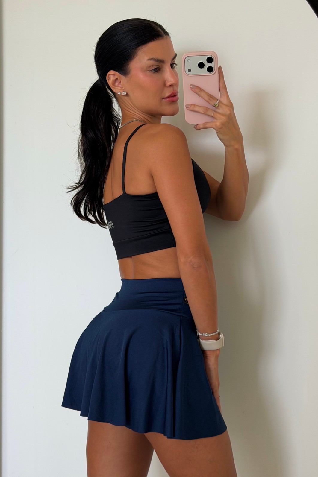 CONJUNTO: TOP FIT BLACK E SHORT SAIA ACTIVE BLACK