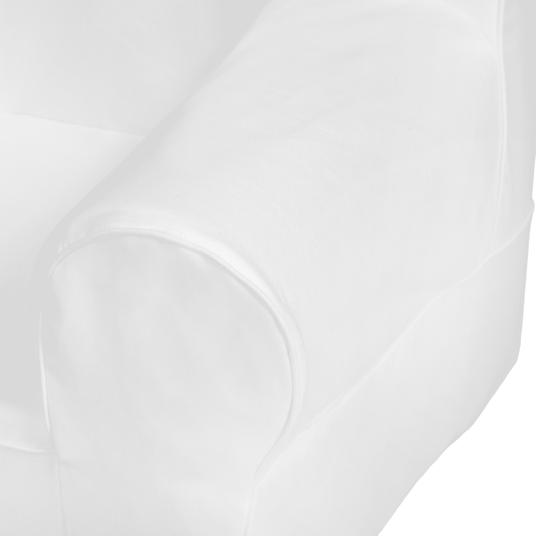 Mini Sofá Poltrona Infantil Off White de Espuma com Alça de Transporte e Capa Lavável