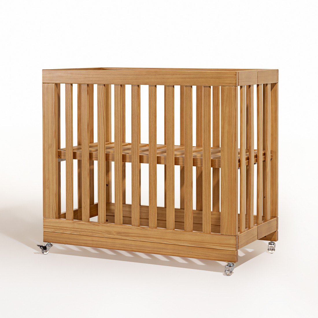 Mini Berço Dobrável Fold de Madeira na Cor Mel Mini Berço Dobrável Fold de Madeira na Cor Mel