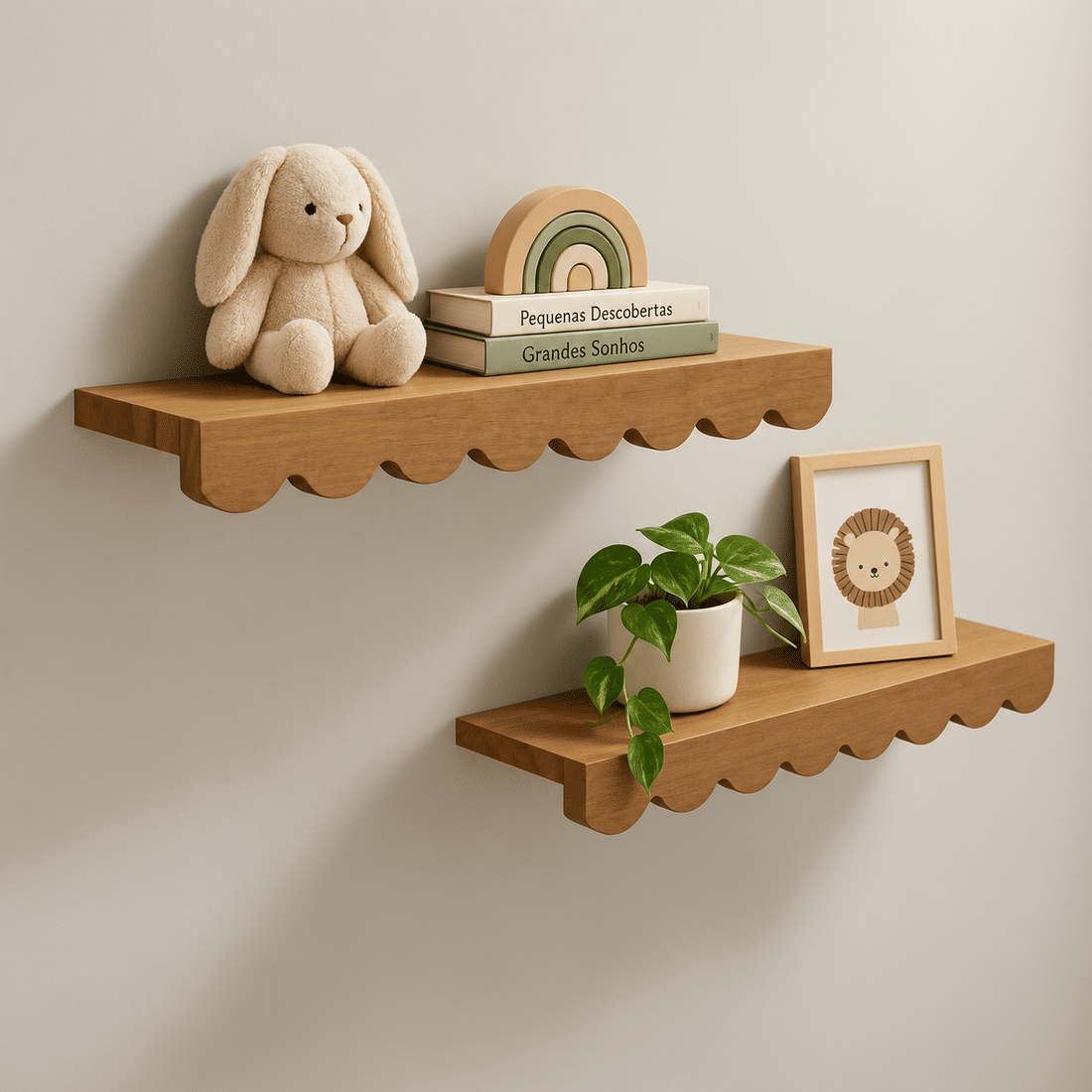 Prateleira Pop Mel 55 cm Kit com 2 Unidades Prateleira Pop Mel 55 cm Kit com 2 Unidades
