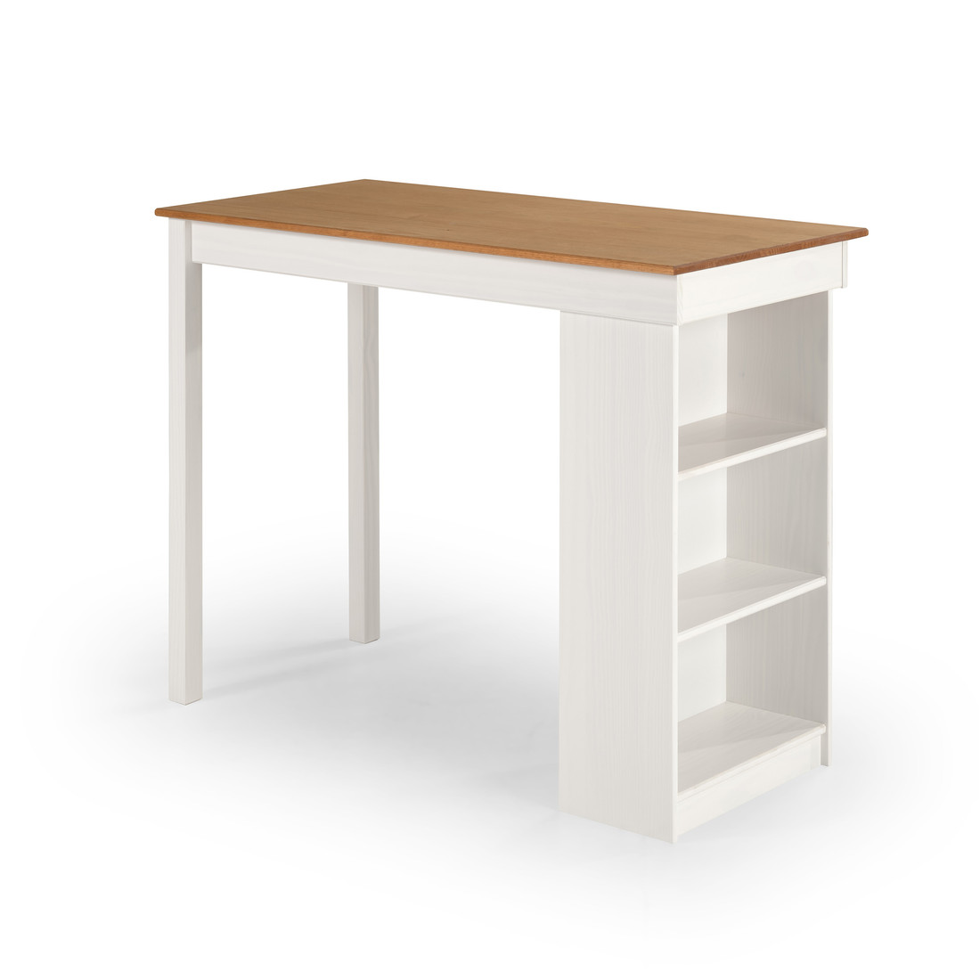 Conjunto Bancada Gourmet com Nichos e 4 Banquetas Essenza em Madeira Maciça de Pinos Branco Cera Conjunto Bancada Gourmet com Nichos e 4 Banquetas Essenza em Madeira Maciça de Pinos Branco Cera