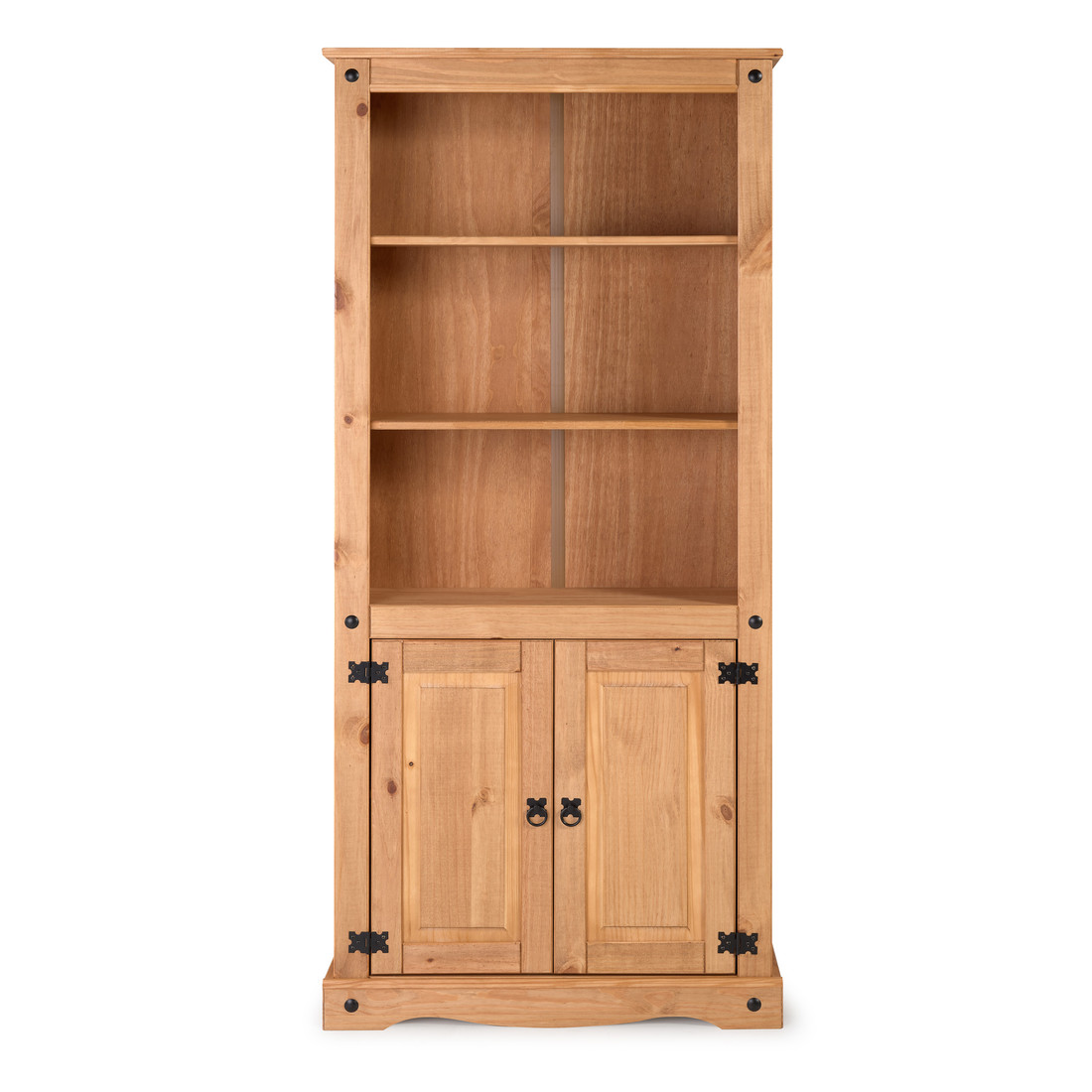 Estante Essenza com 2 Portas em Madeira Maciça Cor Cera Estante Essenza com 2 Portas em Madeira Maciça Cor Cera