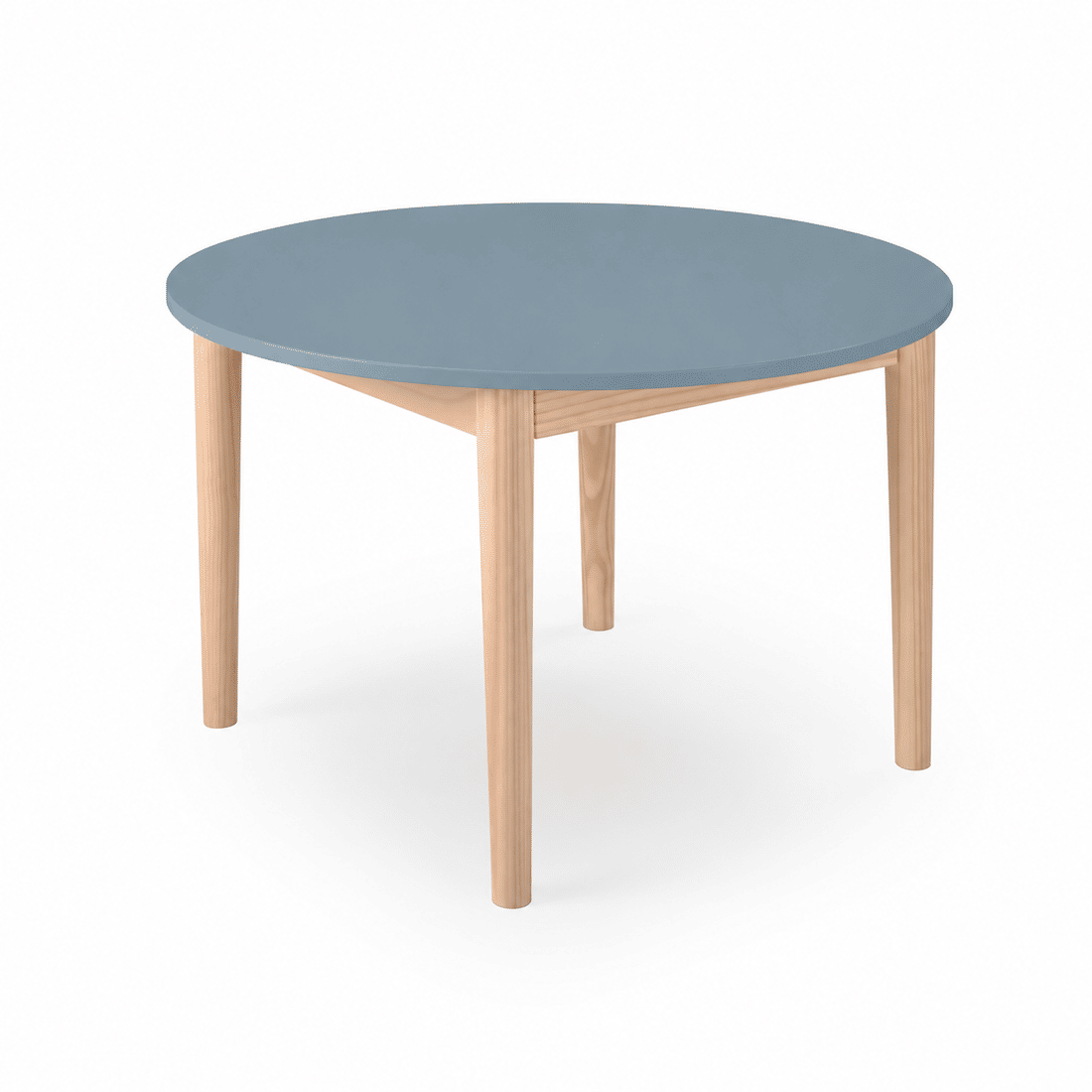 Mesa Infantil Redonda de Madeira Maciça 80cm Azul Mesa Infantil Redonda de Madeira Maciça 80cm Azul