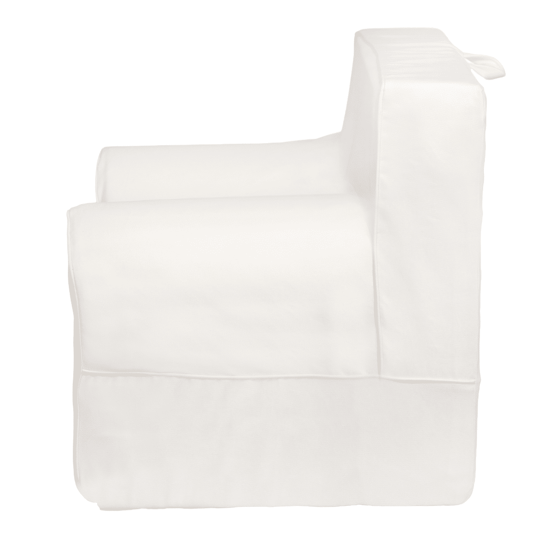 Mini Sofá Poltrona Infantil Off White de Espuma com Alça de Transporte e Capa Lavável