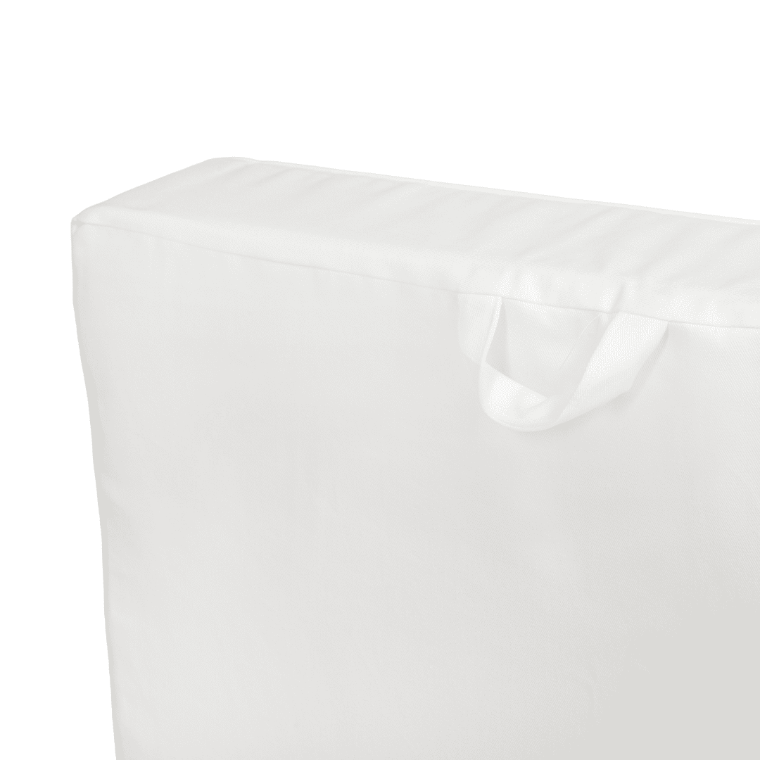 Mini Sofá Poltrona Infantil Off White de Espuma com Alça de Transporte e Capa Lavável