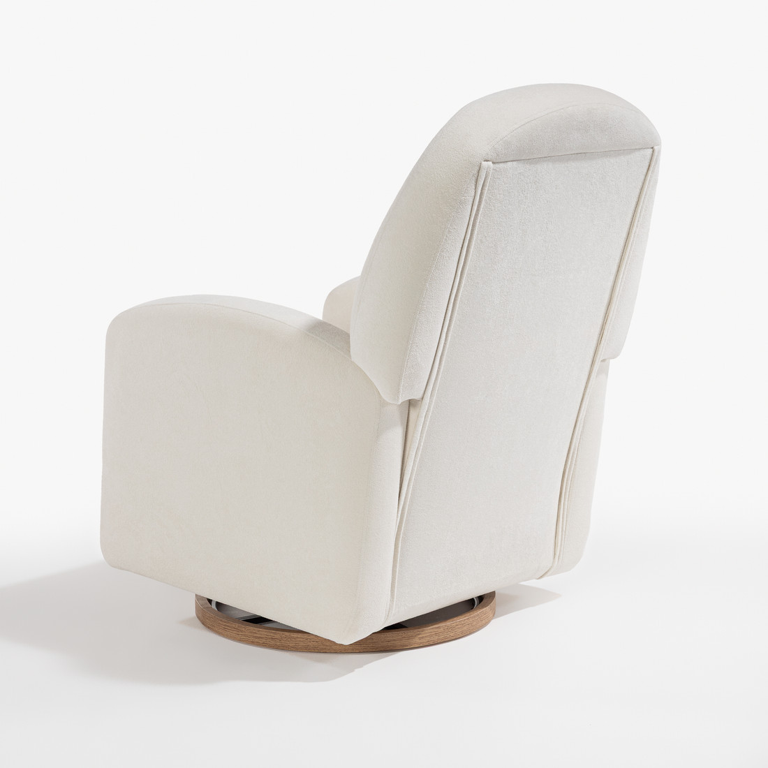 Poltrona de Amamentação Nina Giratória com Balanço Bouclé Branco Poltrona de Amamentação Nina Giratória com Balanço Bouclé Branco