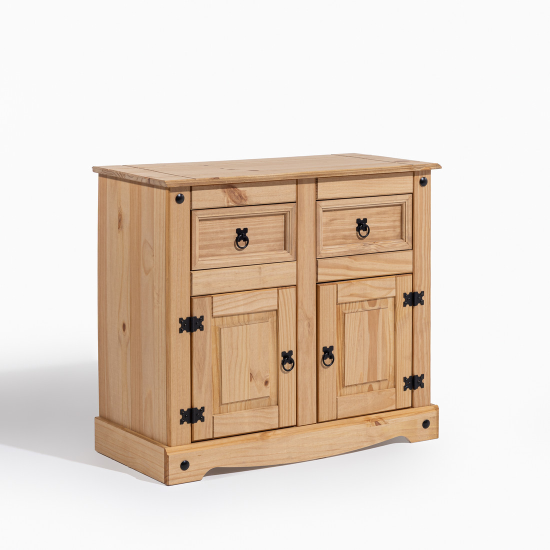 Balcão Buffet em Madeira Maciça de Pinus 2 Gavetas e 2 Portas Balcão Buffet em Madeira Maciça de Pinus 2 Gavetas e 2 Portas