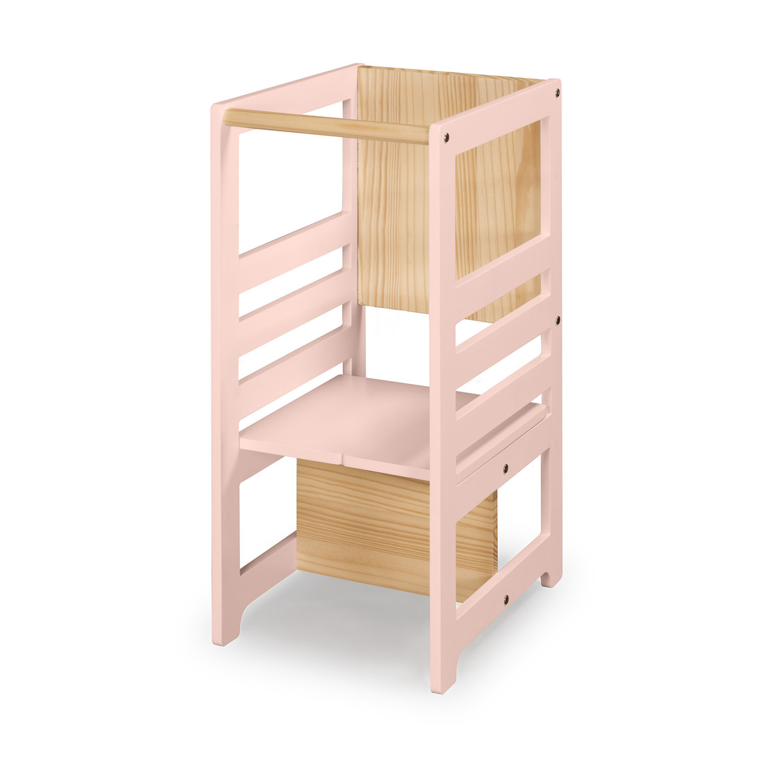 Torre de Aprendizagem Montessori 4 em 1 Rosa Cadeirão Ajustável, Mesinha de Atividades, Quadro de Desenhos Torre de Aprendizagem Montessori 4 em 1 Rosa Cadeirão Ajustável, Mesinha de Atividades, Quadro de Desenhos