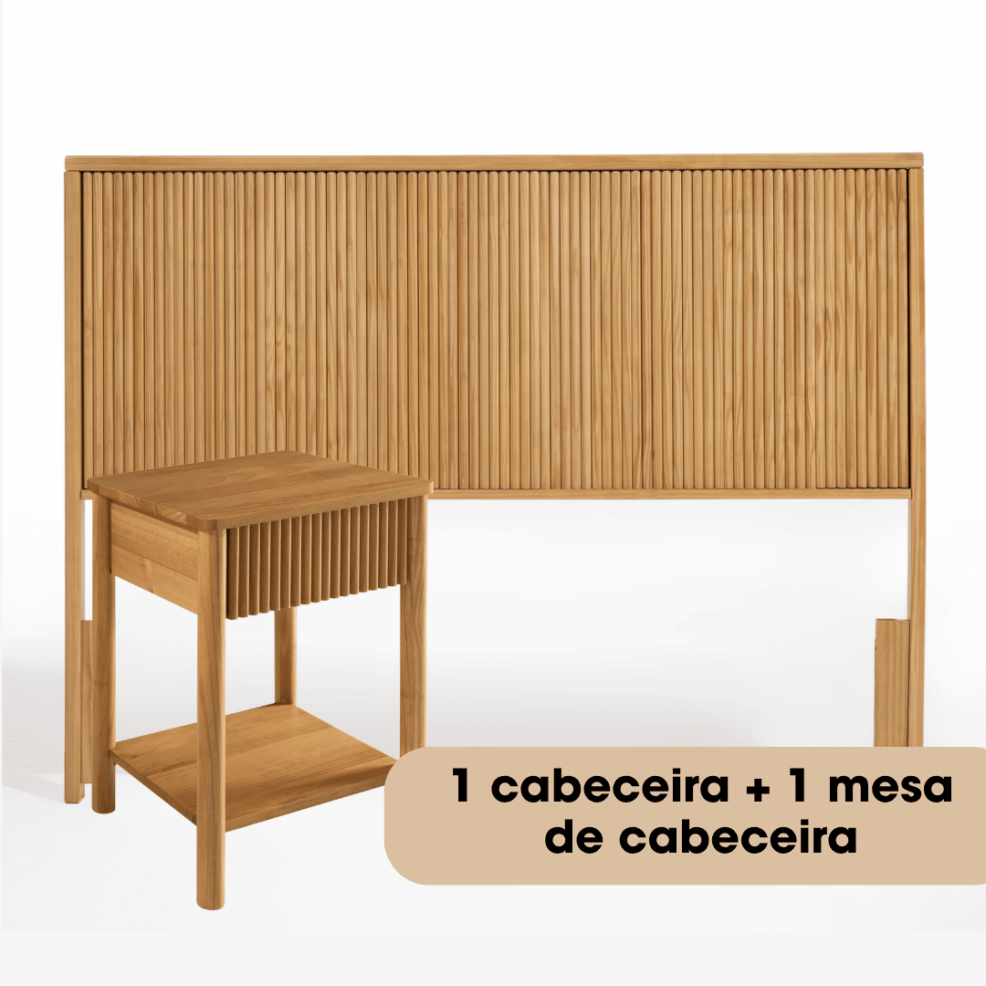 Kit Cabeceira + Mesa de Cabeceira 1 Gaveta Rounded Kit Cabeceira + Mesa de Cabeceira 1 Gaveta Rounded