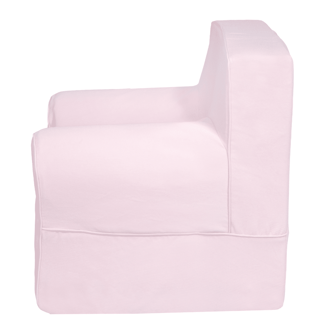 Mini Sofá Poltrona Infantil Rosa de Espuma com Alça de Transporte e Capa Lavável