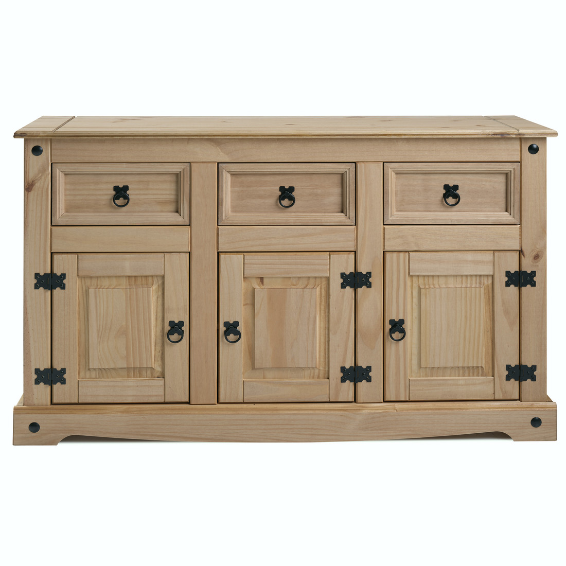 Balcão Buffet Grande em Madeira Maciça 3 Gavetas e 3 Portas