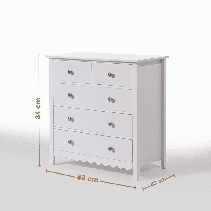 Cômoda Pop 5 Gavetas Branca Cômoda Pop 5 Gavetas Branca