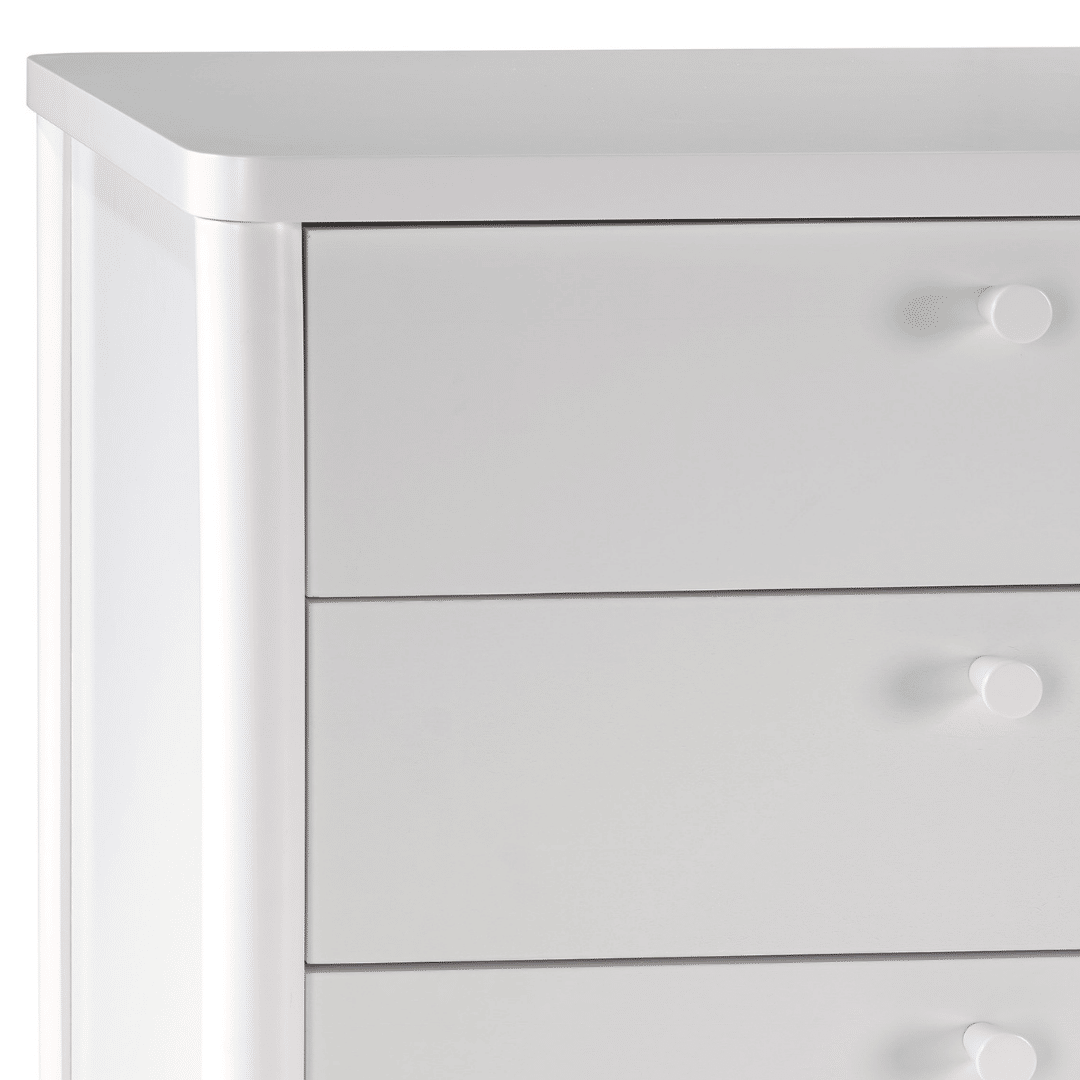Cômoda Pop 4 Gavetas e 1 Porta em Madeira Maciça Branca