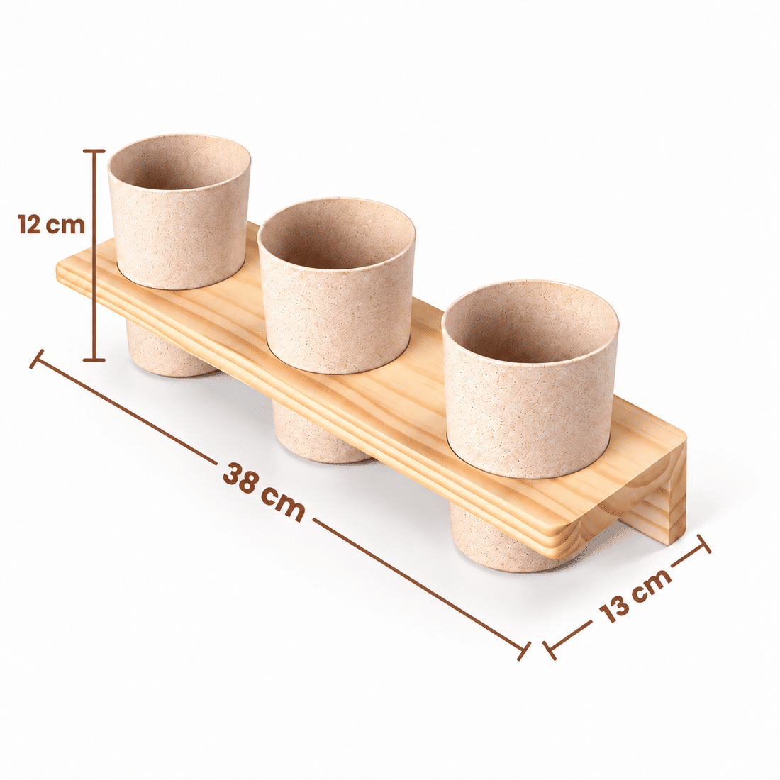 Mesa Infantil Quadrada de Madeira Maciça 61cm Natural com Porta-Lápis e Suporte para Papel