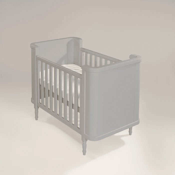 Berço Americano Toy 2 em 1 na Cor Cinza Lunar