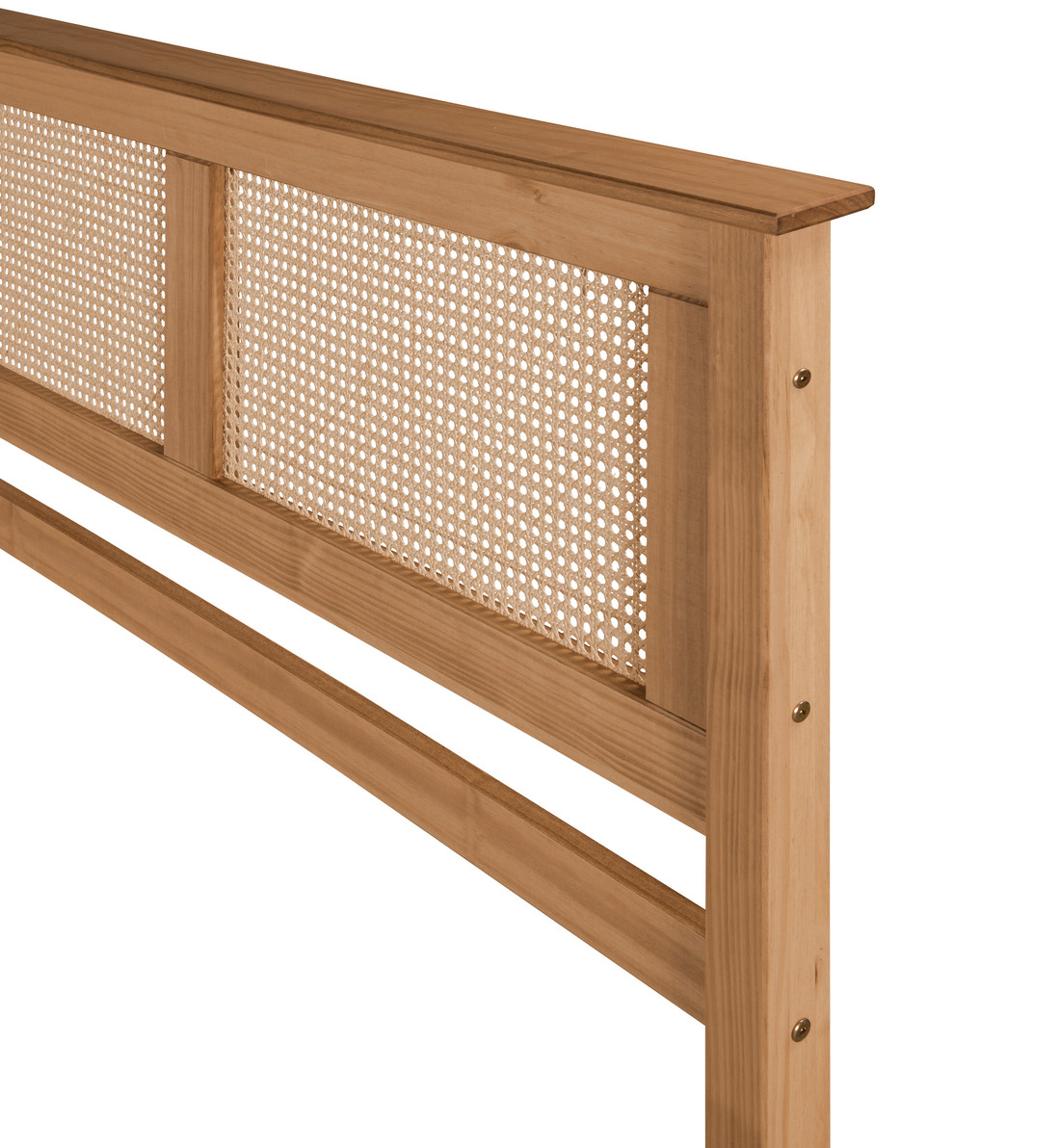 Kit Cabeceira KING + 2 Mesas de Cabeceira 1 Gaveta de Rattan Nature Kit Cabeceira KING + 2 Mesas de Cabeceira 1 Gaveta de Rattan Nature