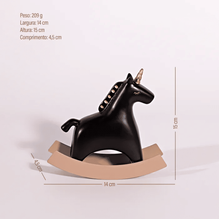 Unicórnio Preto Decorativo Quarto Bebê Unicórnio Preto Decorativo Quarto Bebê