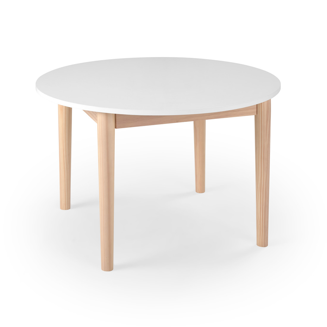 Mesa Infantil Redonda de Madeira Maciça 80cm Branca Mesa Infantil Redonda de Madeira Maciça 80cm Branca