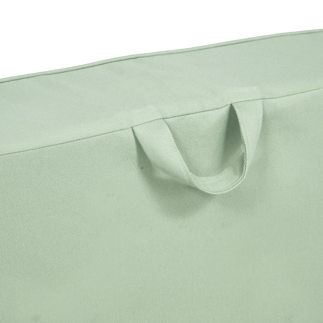 Mini Sofá Poltrona Infantil Verde de Espuma com Alça de Transporte e Capa Lavável