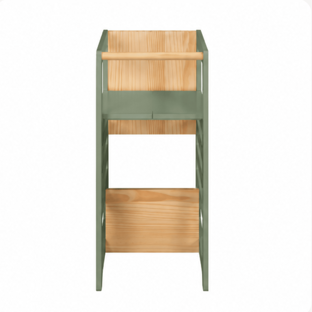 Torre de Aprendizagem Montessori 4 em 1 Verde Oliva Cadeirão Ajustável, Mesinha de Atividades, Quadro de Desenhos Torre de Aprendizagem Montessori 4 em 1 Verde Oliva Cadeirão Ajustável, Mesinha de Atividades, Quadro de Desenhos