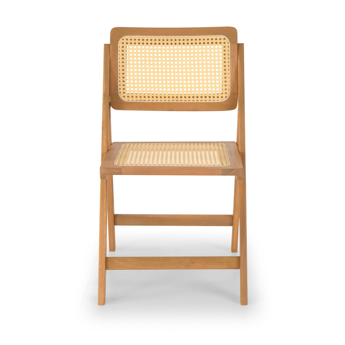 Conjunto de Mesa Quadrada com 2 Cadeiras em Madeira de Eucalipto com Assento e Encosto em Rattan Natural na Cor Pitanga Conjunto de Mesa Quadrada com 2 Cadeiras em Madeira de Eucalipto com Assento e Encosto em Rattan Natural na Cor Pitanga