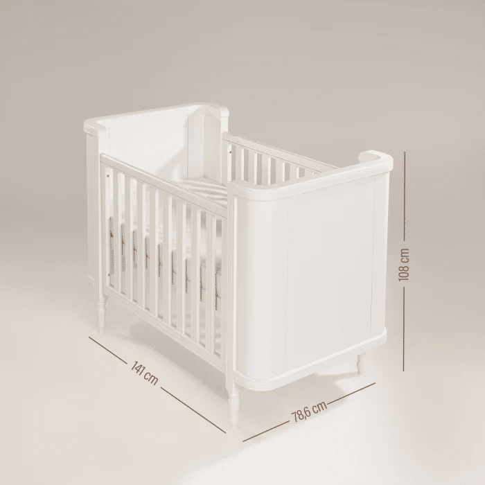 Berço Americano Toy 2 em 1 na Cor Fendi Foggy