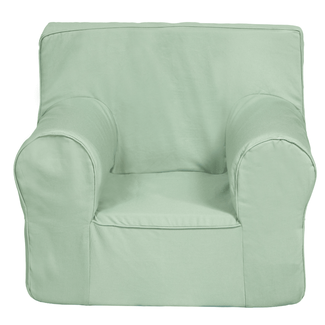 Mini Sofá Poltrona Infantil Verde de Espuma com Alça de Transporte e Capa Lavável