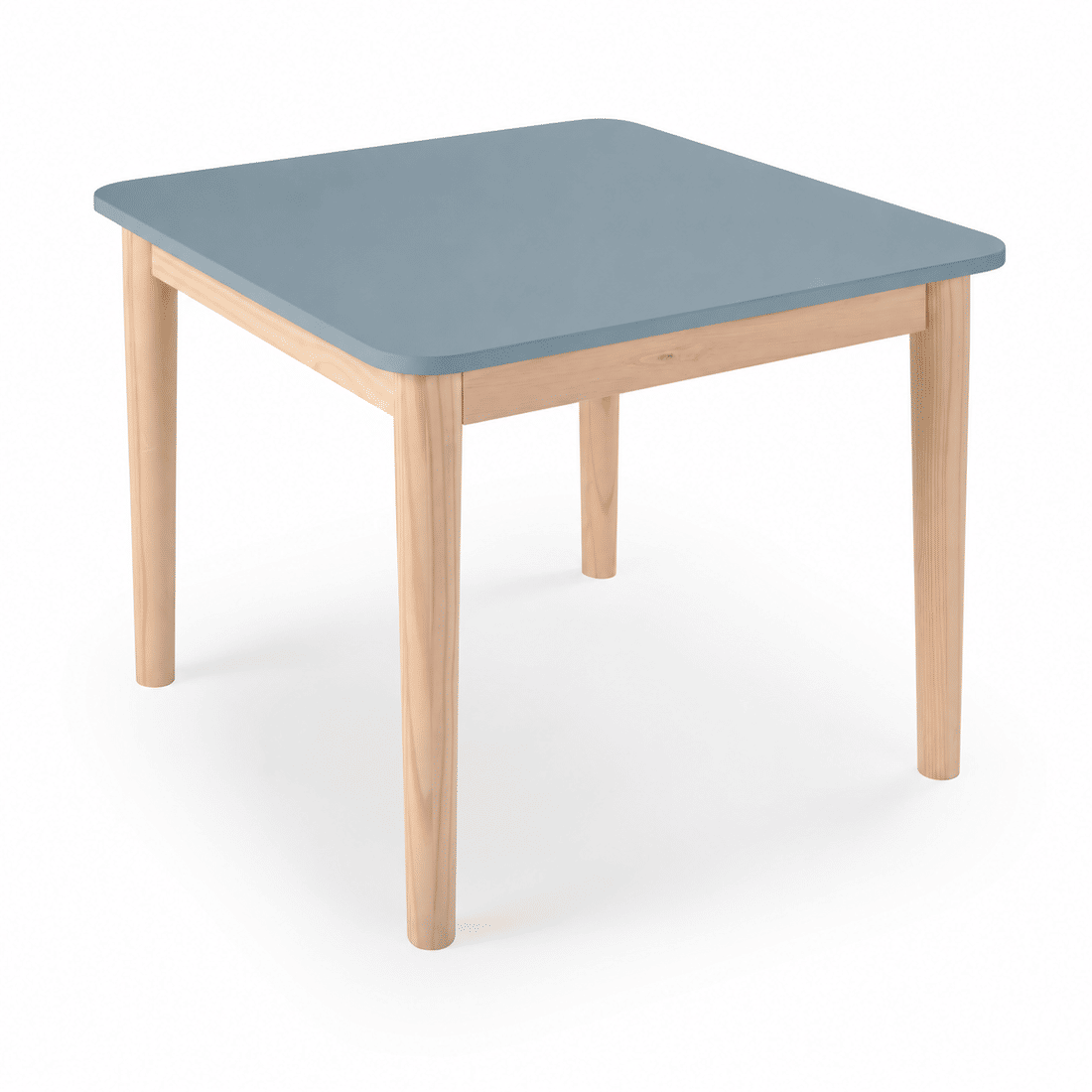 Mesa Infantil Quadrada de Madeira Maciça 61cm Azul com Porta-Lápis e Suporte para Papel Mesa Infantil Quadrada de Madeira Maciça 61cm Azul com Porta-Lápis e Suporte para Papel