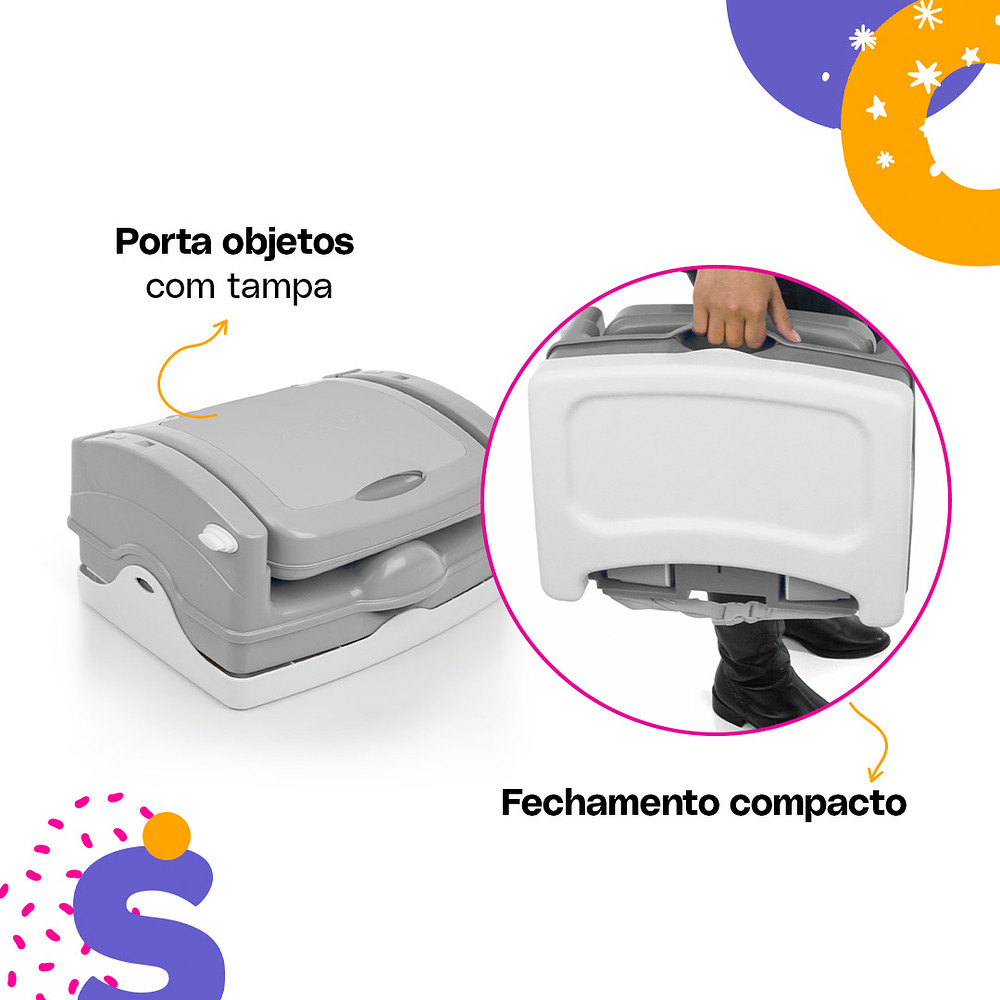 Cadeira Portátil Smart Cosco Cinza Cadeira Portátil Smart Cosco Cinza