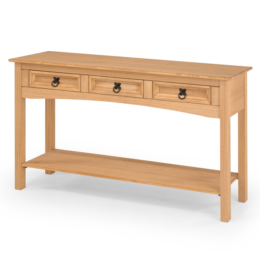 Aparador Madeira Maciça 3 Gavetas e 1 Prateleira 122 cm