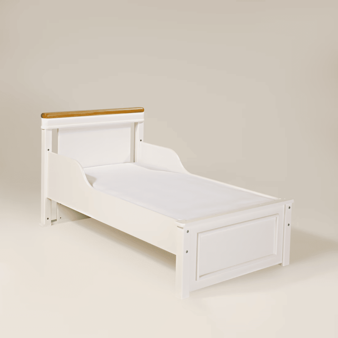 Kit Encanto Berço 2 em 1 e Cômoda 4 Gavetas e 1 Porta com Vidro em Madeira Maciça Branco + Mel Kit Encanto Berço 2 em 1 e Cômoda 4 Gavetas e 1 Porta com Vidro em Madeira Maciça Branco + Mel
