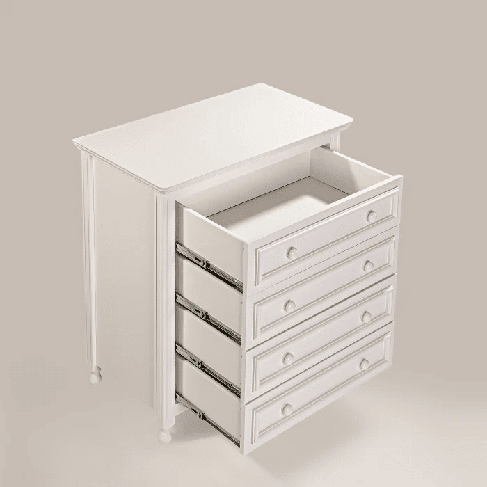 Kit Berço 3 em 1 + Cômoda 4 gavetas em Madeira Maciça Branco | Linha Feliz + 1,2,3 Kit Berço 3 em 1 + Cômoda 4 gavetas em Madeira Maciça Branco | Linha Feliz + 1,2,3