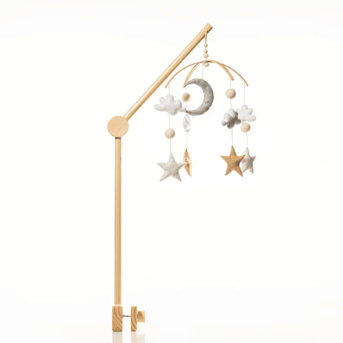 Suporte de Berço para Mobile em Madeira Natural