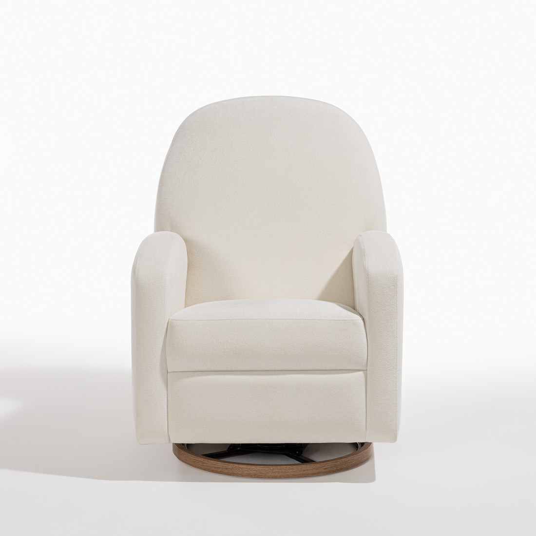 Poltrona de Amamentação Nina Giratória com Balanço Bouclé Branco Poltrona de Amamentação Nina Giratória com Balanço Bouclé Branco