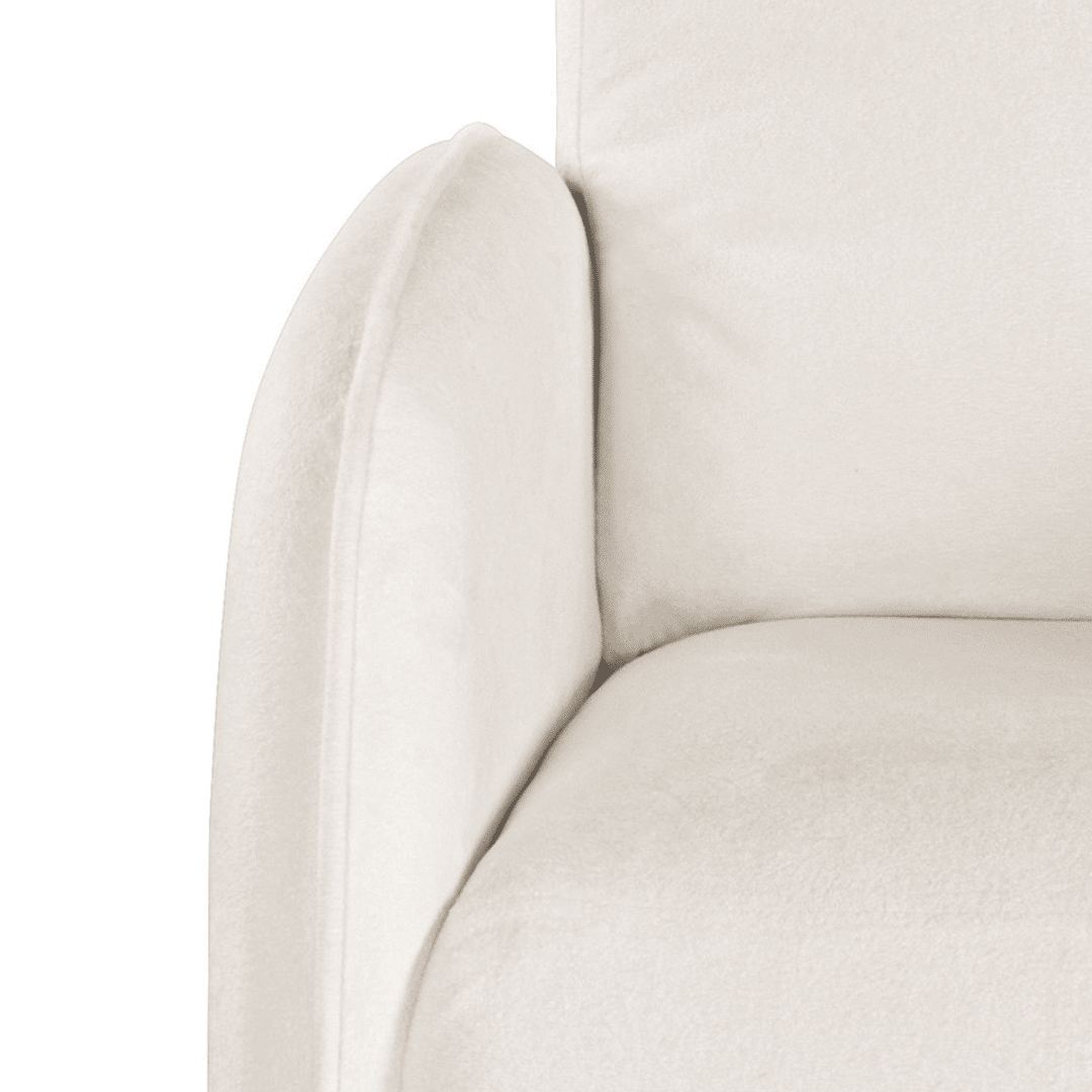 Poltrona de Amamentação Luna com Balanço e Puff Flor Bouclé Branco Poltrona de Amamentação Luna com Balanço e Puff Flor Bouclé Branco