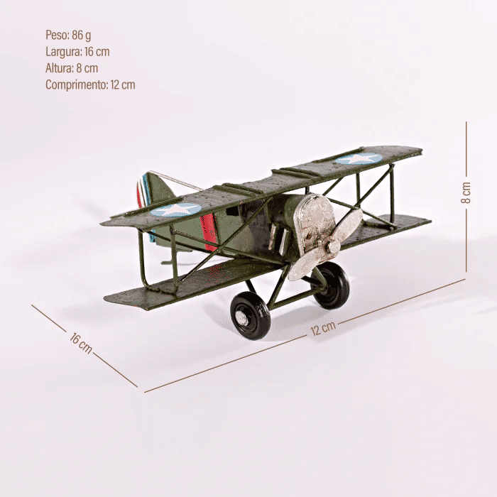 Avião Decorativo Verde Avião Decorativo Verde