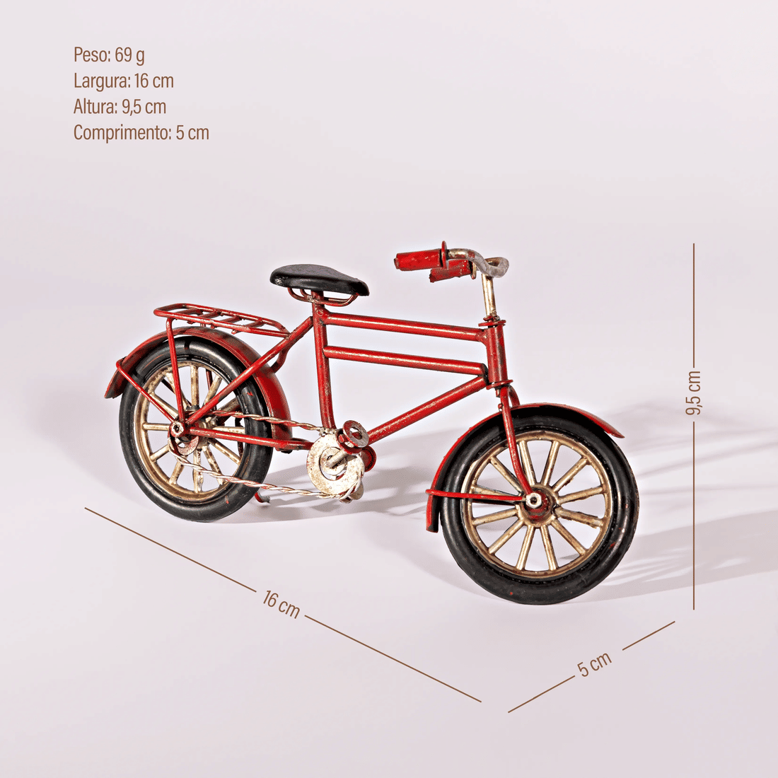 Bicicleta Decorativa Laranja