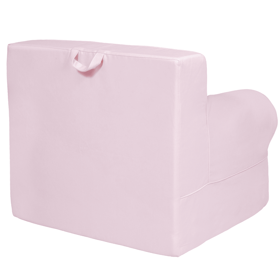 Mini Sofá Poltrona Infantil Rosa de Espuma com Alça de Transporte e Capa Lavável
