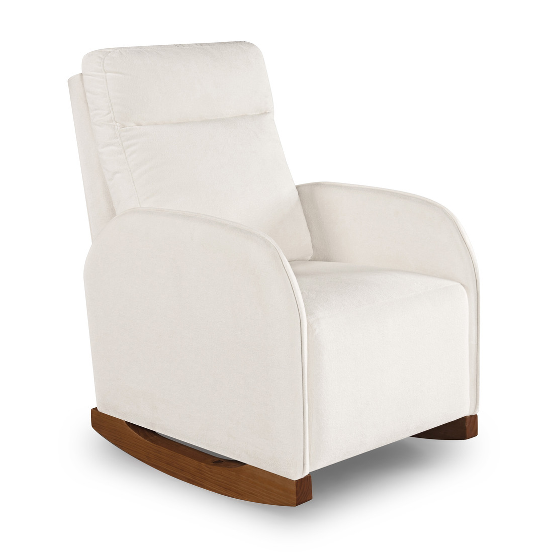 Poltrona de Amamentação Luna com Balanço e Puff Bouclé Branco Poltrona de Amamentação Luna com Balanço e Puff Bouclé Branco