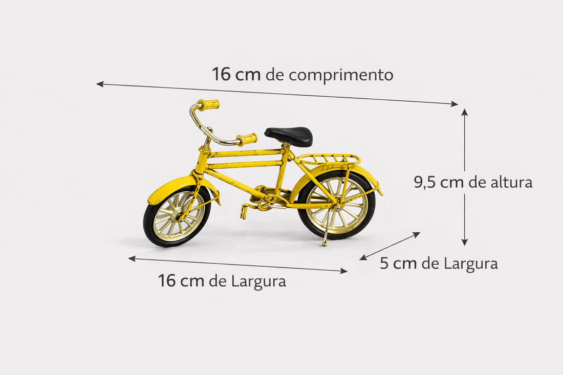 Bicicleta Decorativa Amarela