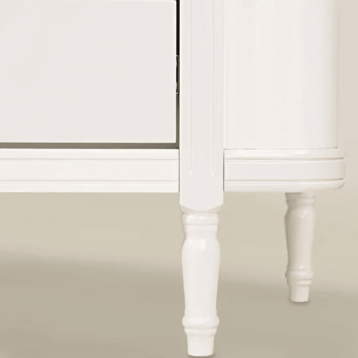 Kit Toy Berço 2 em 1 e Cômoda 4 Gavetas em Madeira Maciça Branco Kit Toy Berço 2 em 1 e Cômoda 4 Gavetas em Madeira Maciça Branco