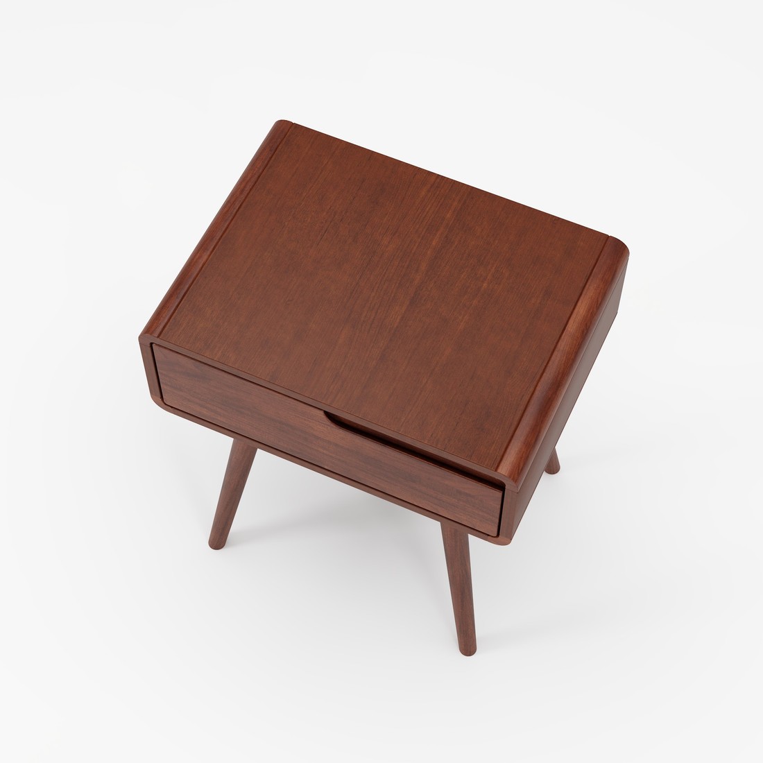 Mesa de Cabeceira Esquerda Joy com 1 Gaveta em Madeira Maciça Cor Castanho Mesa de Cabeceira Esquerda Joy com 1 Gaveta em Madeira Maciça Cor Castanho