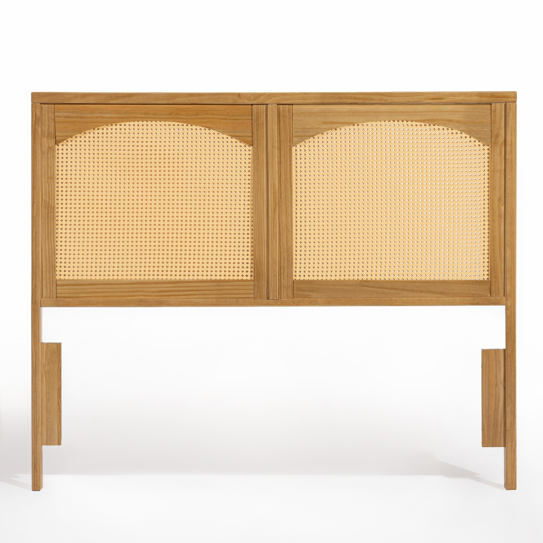 Cabeceira de Cama CASAL 146cm Arcs Madeira e Rattan Cabeceira de Cama CASAL 146cm Arcs Madeira e Rattan
