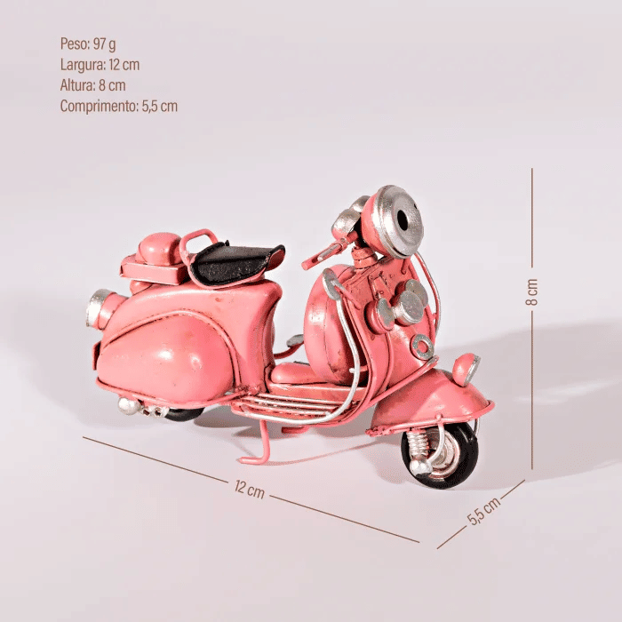 Scooter Decorativa Rosa