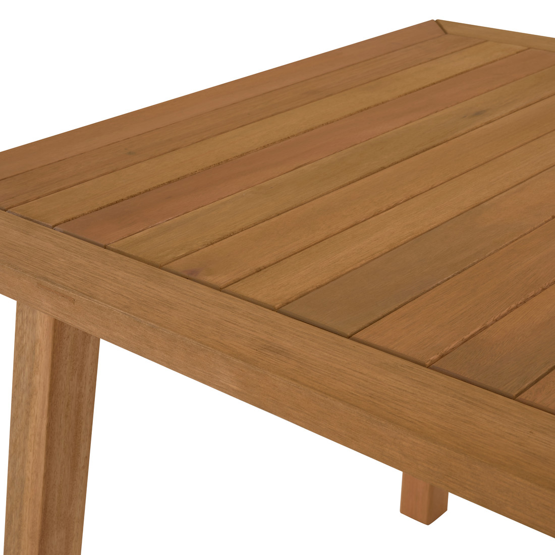 Conjunto de Mesa Quadrada com 2 Cadeiras em Madeira de Eucalipto com Assento e Encosto em Rattan Natural na Cor Pitanga Conjunto de Mesa Quadrada com 2 Cadeiras em Madeira de Eucalipto com Assento e Encosto em Rattan Natural na Cor Pitanga