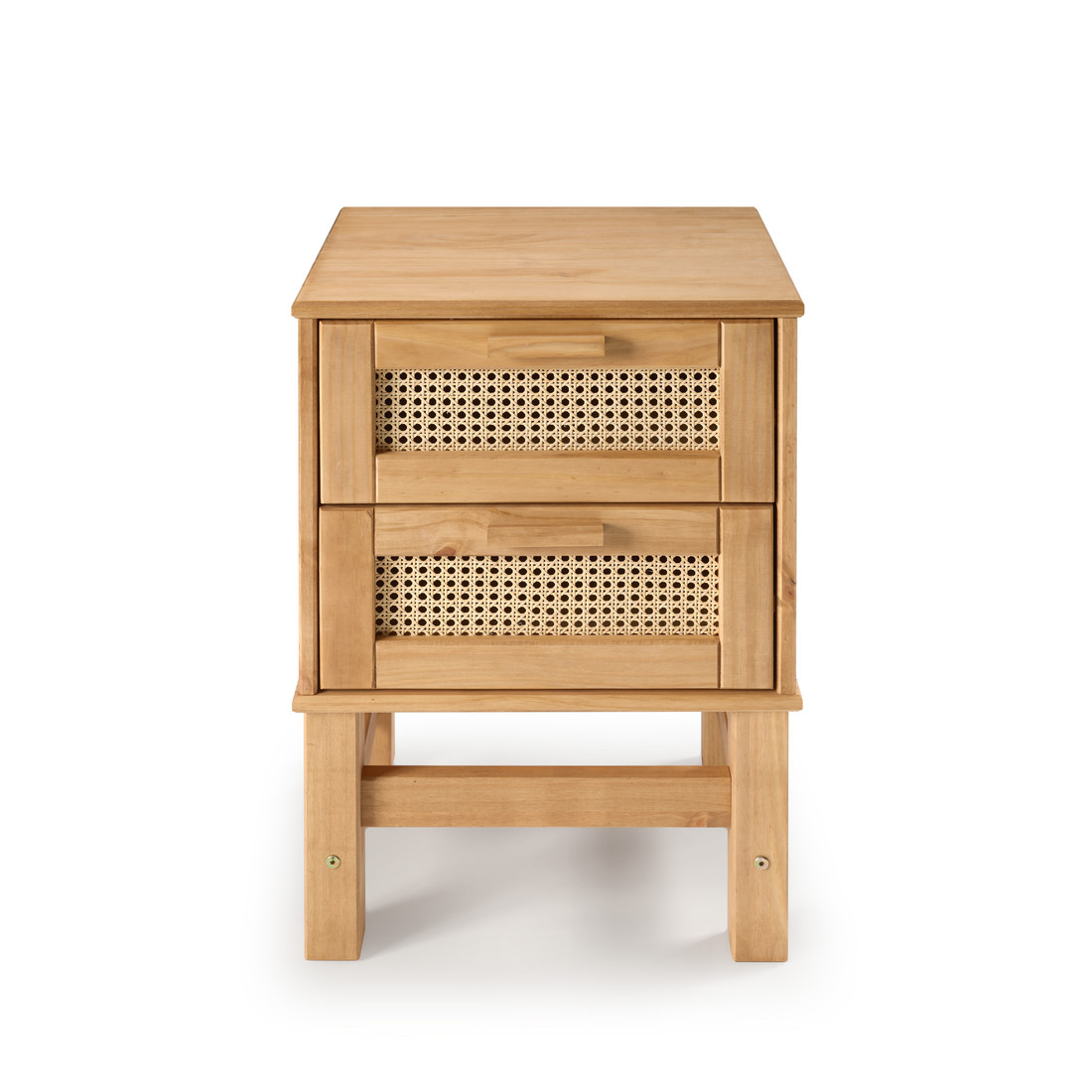 Kit Cabeceira KING + Mesa de Cabeceira 2 Gavetas de Rattan Nature Kit Cabeceira KING + Mesa de Cabeceira 2 Gavetas de Rattan Nature