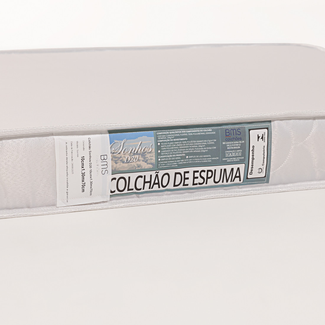 Colchão Baby Berço Padrão 70 X 130 X 10 Bord/ Imper